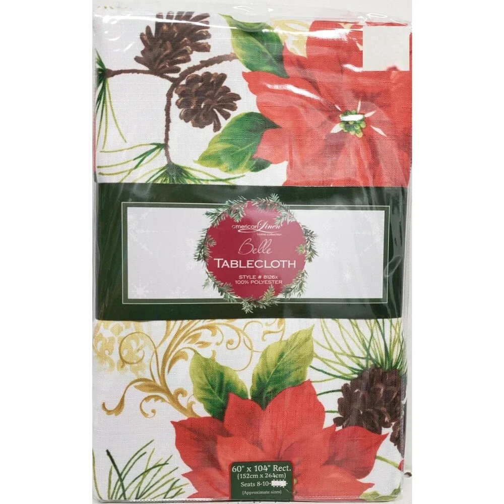Printed Linen Tablecloth 60